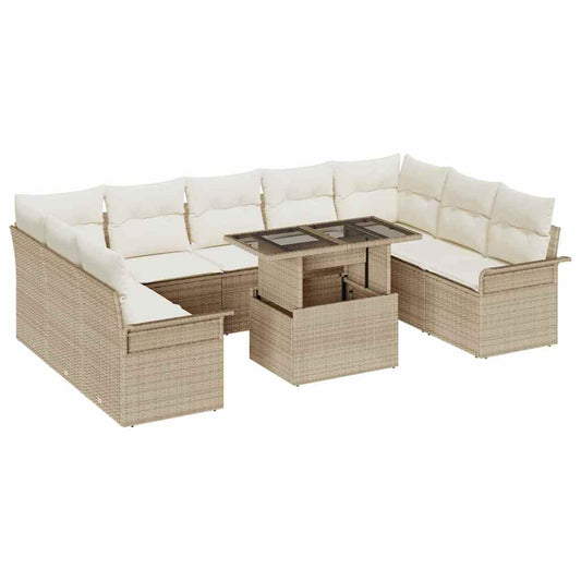 Havesofa Sæt 10 Stk. Poly Rattan - Hovedbillede