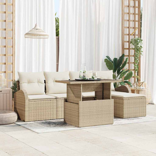Havesofa Sæt 6 Stk. Poly Rattan - Hovedbillede