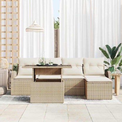 Havesofa Sæt 6 Stk. Poly Rattan - Billede 3