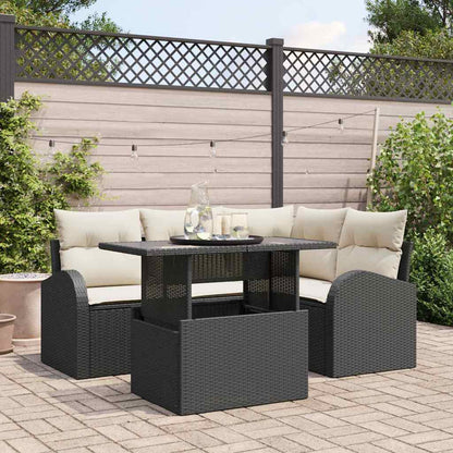 Havesofa Sæt 5 Stk. 4-antal Sæder Poly Rattan - Variant 3357370