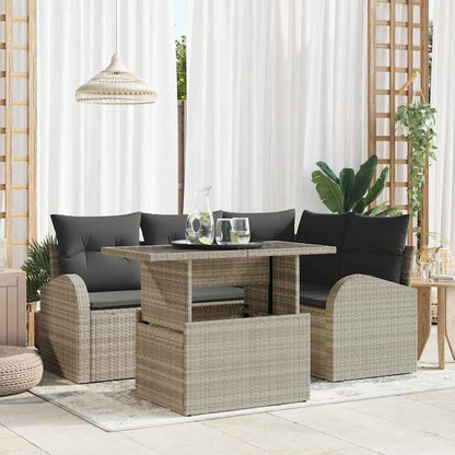 Havesofa Sæt 5 Stk. 4-antal Sæder Poly Rattan - Variant 3357375