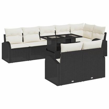 Havesofa Sæt Med Opbevaring 9 Dele Poly Rattan - Billede 2