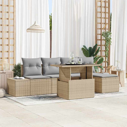 Havesofa Sæt 6 Stk. Polyrattan - Variant 3357903