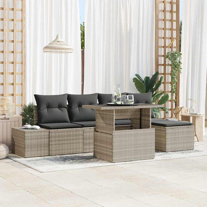 Havesofa Sæt 6 Stk. Polyrattan - Variant 3357905