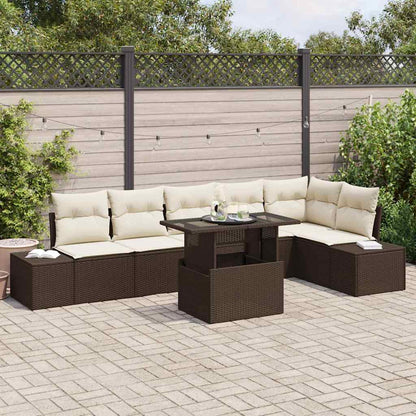 Havesofa Sæt 7 Stk. Polyrattan - Variant 3357931
