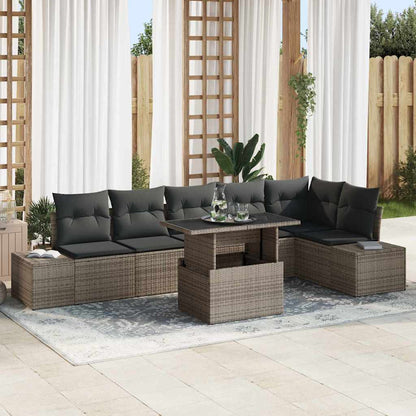 Havesofa Sæt 7 Stk. Polyrattan - Variant 3357932