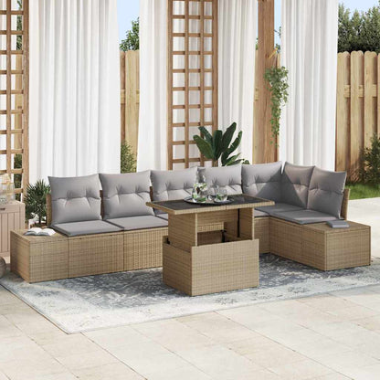Havesofa Sæt 7 Stk. Polyrattan - Variant 3357933