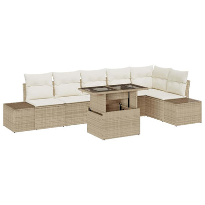 Havesofa Sæt 7 Stk. Polyrattan - Billede 2