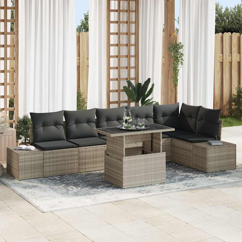 Havesofa Sæt 7 Stk. Polyrattan - Variant 3357935