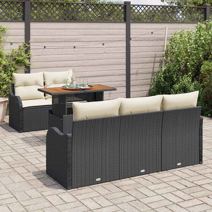 Havesofa Sæt Med Opbevaring 6 Dele Poly Rattan - Billede 3