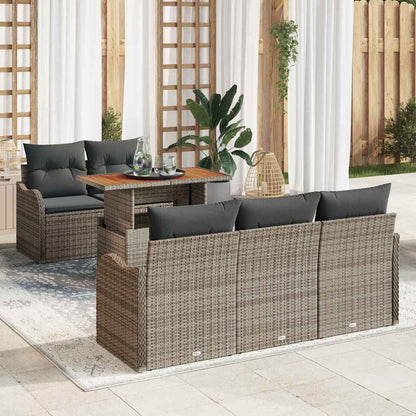 Havesofa Sæt Med Opbevaring 6 Dele Poly Rattan - Variant 3358134