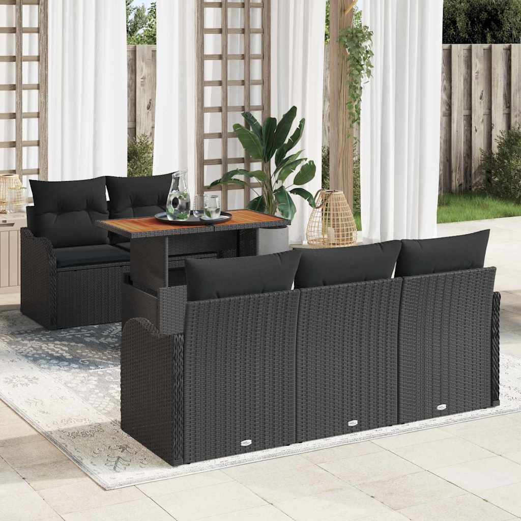 Havesofa Sæt Med Opbevaring 6 Dele Poly Rattan - Variant 3358137