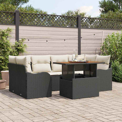 Havesofa Sæt 7 Stk. Poly Rattan - Variant 3358147
