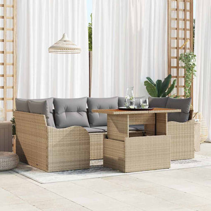 Havesofa Sæt 7 Stk. Poly Rattan - Variant 3358149