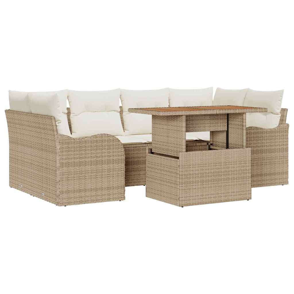 Havesofa Sæt 7 Stk. Poly Rattan - Billede 2
