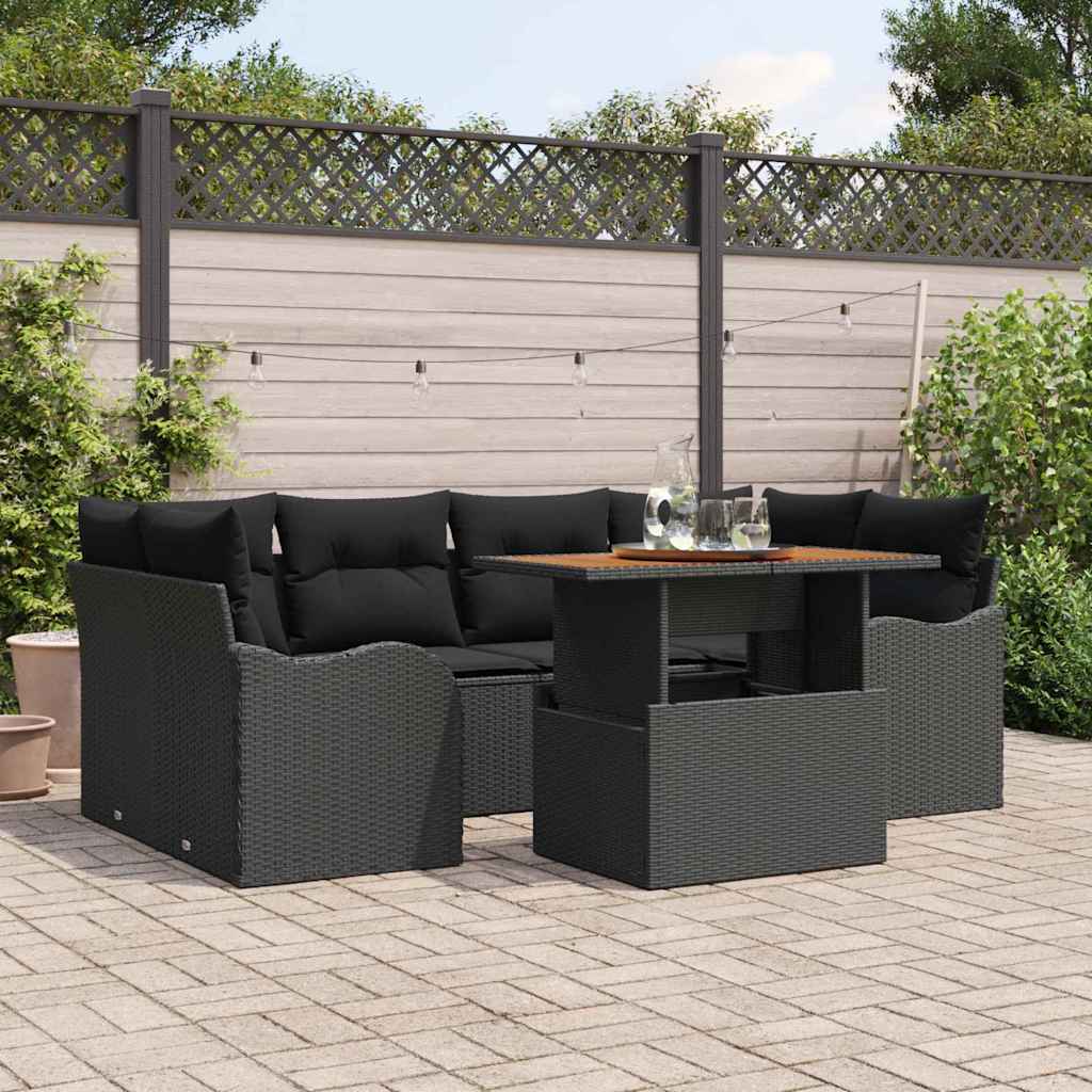 Havesofa Sæt 7 Stk. Poly Rattan - Variant 3358151