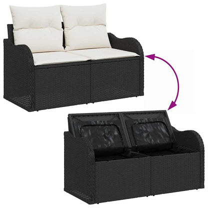 Havesofa Sæt Med Opbevaring 9 Dele Poly Rattan - Billede 11