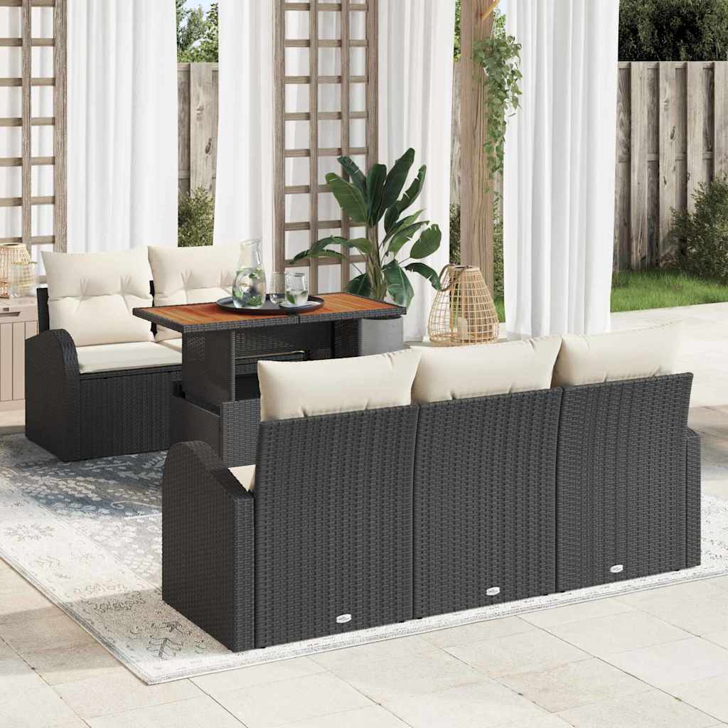 Havesofa Sæt 6 Stk. Poly Rattan - Variant 3358259