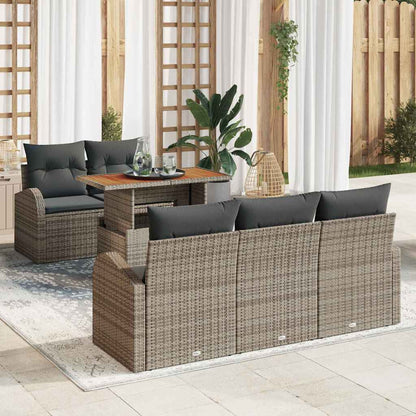 Havesofa Sæt 6 Stk. Poly Rattan - Variant 3358260