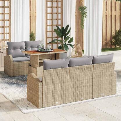 Havesofa Sæt 6 Stk. Poly Rattan - Variant 3358261
