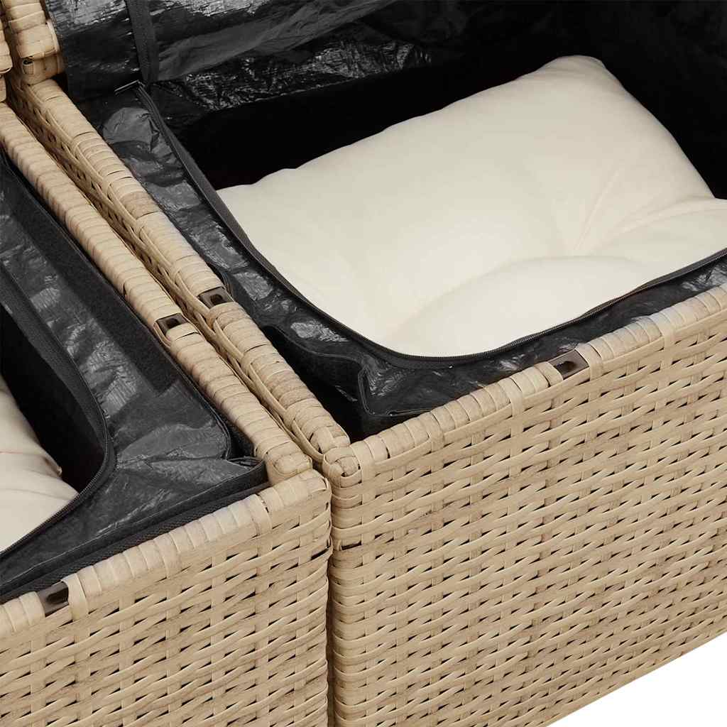 Havesofa Sæt 6 Stk. Poly Rattan - Billede 7