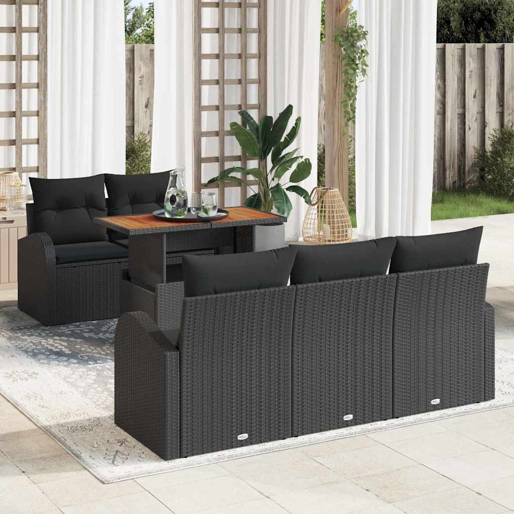 Havesofa Sæt 6 Stk. Poly Rattan - Variant 3358263