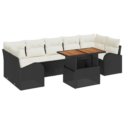 Havesofa Sæt Med Opbevaring 8 Dele Poly Rattan - Billede 2