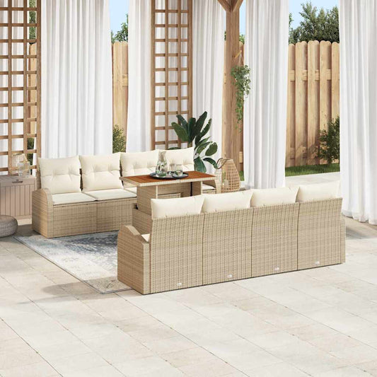 Havesofa Sæt 9 Stk. Poly Rattan - Hovedbillede
