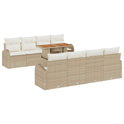 Havesofa Sæt 9 Stk. Poly Rattan - Billede 2