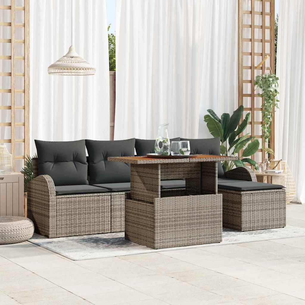 Havesofa Sæt 6 Stk. Poly Rattan - Variant 3358309