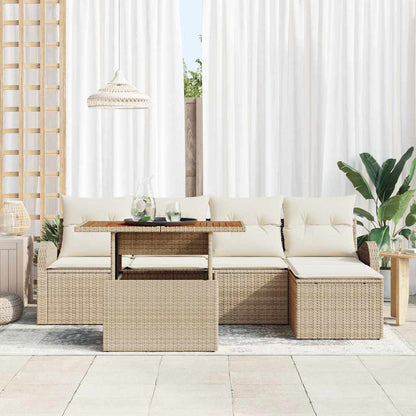 Havesofa Sæt 6 Stk. Poly Rattan - Billede 3