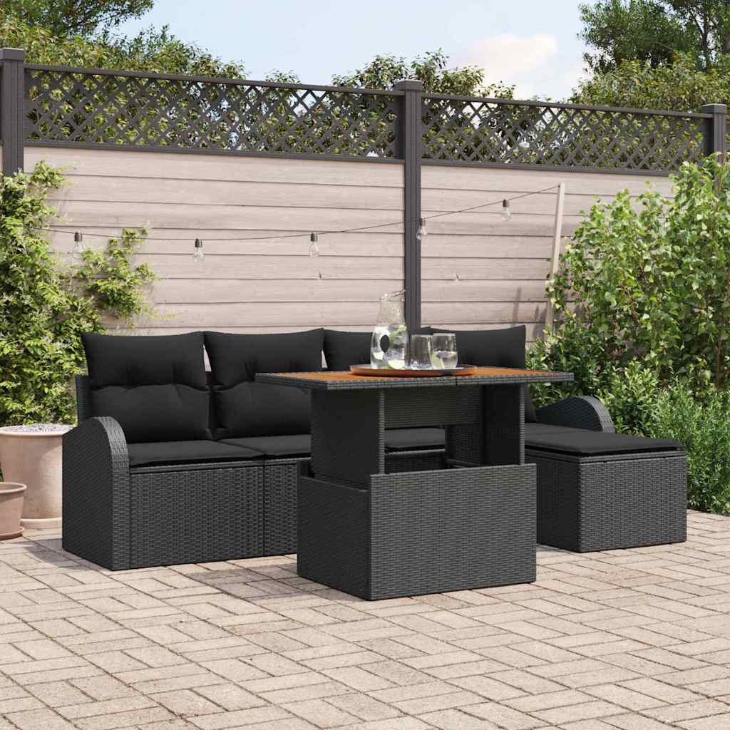 Havesofa Sæt 6 Stk. Poly Rattan - Variant 3358312