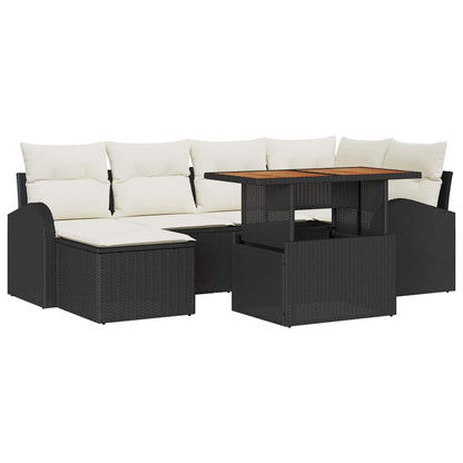 Havesofa Sæt Med Opbevaring 7 Dele Poly Rattan - Billede 2