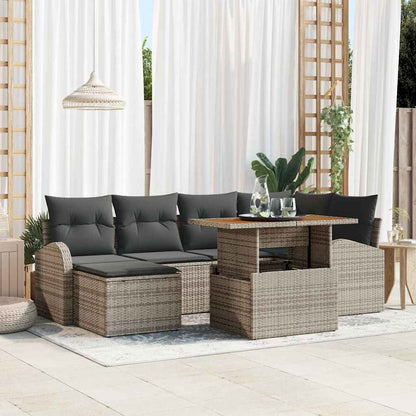 Havesofa Sæt Med Opbevaring 7 Dele Poly Rattan - Variant 3358344