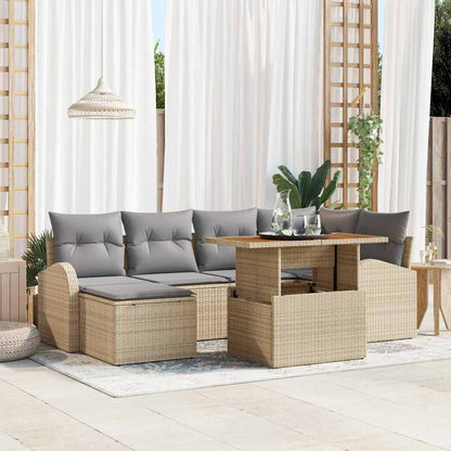 Havesofa Sæt Med Opbevaring 7 Dele Poly Rattan - Variant 3358345