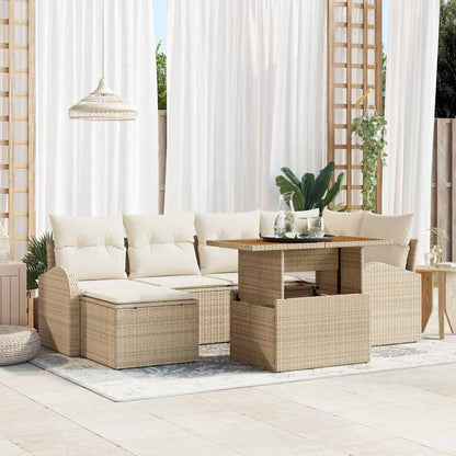 Havesofa Sæt Med Opbevaring 7 Dele Poly Rattan - Variant 3358346