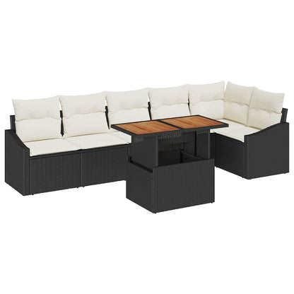 Havesofa Sæt Med Opbevaring 7 Dele Poly Rattan - Billede 2