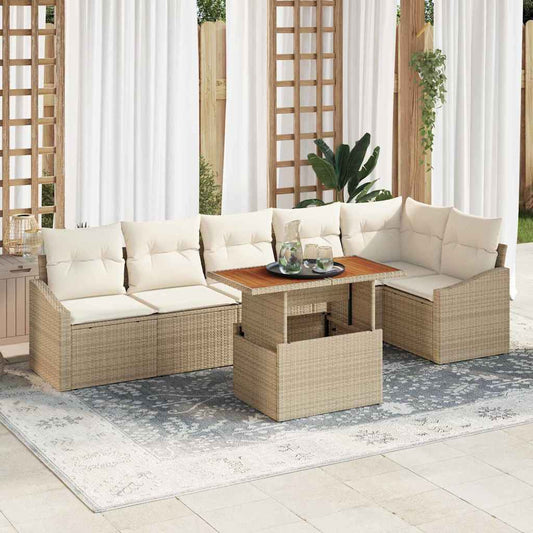 Havesofa Sæt 7 Stk. Poly Rattan - Hovedbillede