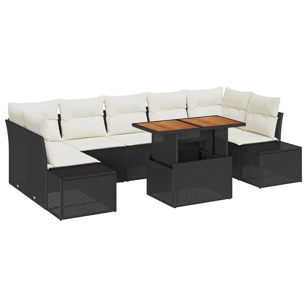 Havesofa Sæt Med Opbevaring 8 Dele Poly Rattan - Billede 2