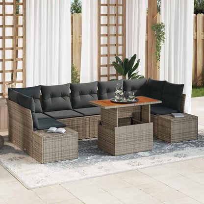 Havesofa Sæt Med Opbevaring 8 Dele Poly Rattan