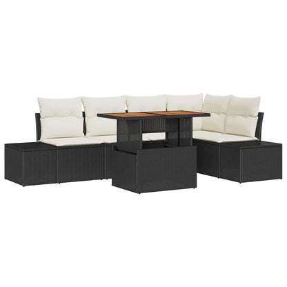 Havesofa Sæt Med Opbevaring 6 Dele Poly Rattan - Billede 2