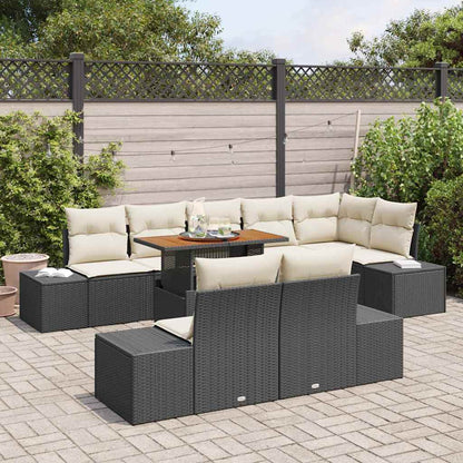 Havesofa Sæt Med Opbevaring 9 Dele Poly Rattan - Billede 3