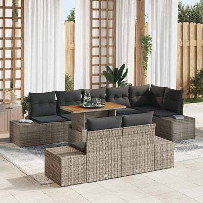 Havesofa Sæt Med Opbevaring 9 Dele Poly Rattan - Variant 3358715