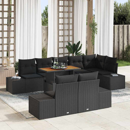 Havesofa Sæt Med Opbevaring 9 Dele Poly Rattan - Variant 3358718