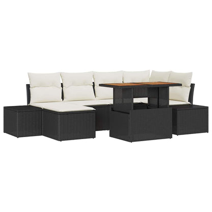 Havesofa Sæt Med Opbevaring 7 Dele Poly Rattan - Billede 2