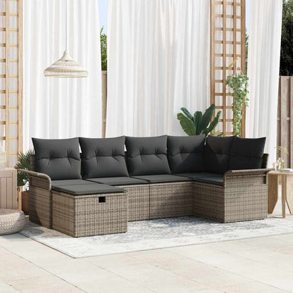 Havesofa Sæt Med Pude 6 Dele Polyrattan
