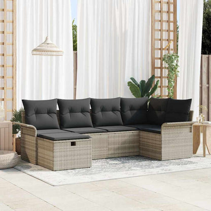 Havesofa Sæt Med Pude 6 Dele Polyrattan