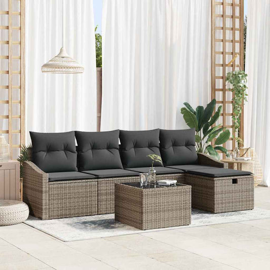 Sofa Sæt Med Pude Med Opbevaring Polyrattan - Hovedbillede
