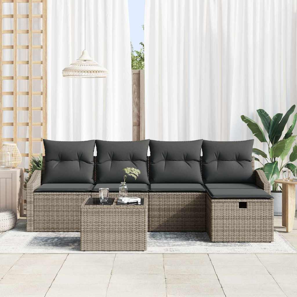 Sofa Sæt Med Pude Med Opbevaring Polyrattan - Billede 3