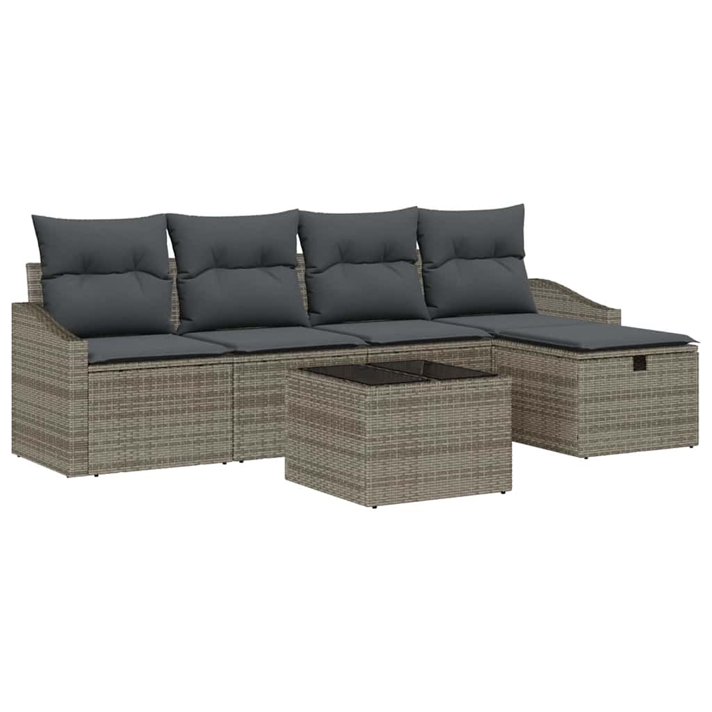 Sofa Sæt Med Pude Med Opbevaring Polyrattan - Billede 2